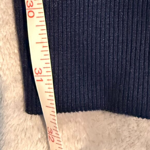 FILA Velour Track Suit Set Navy Blue Logo Tape Hoodie Joggers L/M - Picture 11 of 16